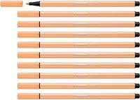 Viltstift STABILO Pen 68/25 medium pastel oranje | 10 stuks - thumbnail