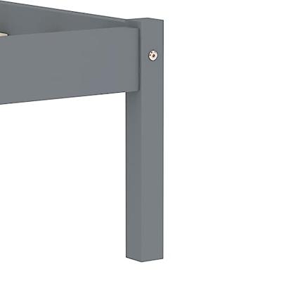 Bedframe massief grenenhout grijs 100x200 cm