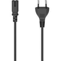 Hama Netsnoer met eurostekker, 2-pins stekker, dubbele groef, 2,5 m Desktop accessoire Zwart - thumbnail