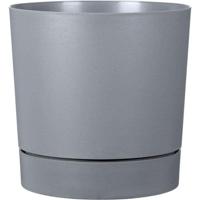 Ronde bloempot met waterreservoir - GARDEN ID - Plano - Ø 39 - 32 L - H 38 cm - Zuiver grijs - thumbnail