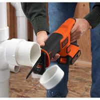 BLACK+DECKER BES301 750W Reciprozaag met takkenhouder | 1 Zaagblad hout | 1 Zaagblad metaal | Takkenhouder - BES301-QS - thumbnail