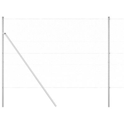 VidaXL Afrasteringspaal zilver 10 x 1,5 m (36 mm gaas) staal VidaXL Afrasteringspaal zilver 10 x 1,5 m (36 mm gaas) staal