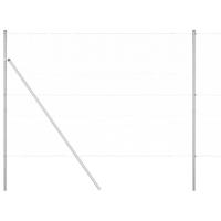 VidaXL Afrasteringspaal zilver 10 x 1,5 m (36 mm gaas) staal - thumbnail
