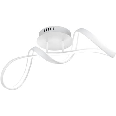 LED Plafondlamp Rond - 28W Dimbaar - Natuurlijk Wit 4000K - Mat Wit Aluminium