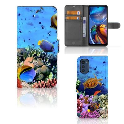 Motorola Moto E32 | Moto E32s | Telefoonhoesje | Met pasjeshouder | Vissen