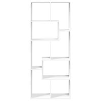 Kamerscherm / boekenkast 67x25x161,5 cm bewerkt hout wit - thumbnail