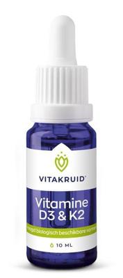 Vitakruid Vitamine D3 & K2 (MenaQ7®) met druppelpipet 10