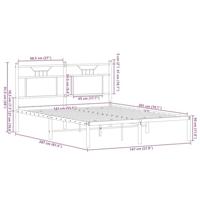 Bedframe zonder matras hout gerookt eikenkleurig 140x200 cm - thumbnail
