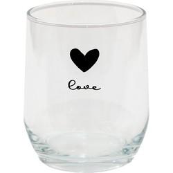 Clayre & Eef Drinkglas hart Ø8x9cm 300ml