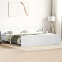 Bedframe met hoofd- en voeteneinde wit 180x200 cm - thumbnail