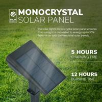 Set van 6 Odessa solar prikspots - Incl. Schemerschakelaar - 3000K warm wit - 2 lichtstanden - 300 lumen - 6-12 uur brandtijd - Kantelbaar - IP65 waterdicht - thumbnail