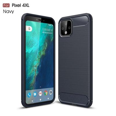 Geborsteld textuur koolstofvezel TPU Case voor Google pixel 4XL (marineblauw) Geborsteld textuur koolstofvezel TPU Case voor Google pixel 4XL (marineblauw)