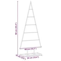 Metalen kerstboom met standaard Goud 90 cm Poedergecoat staal - thumbnail