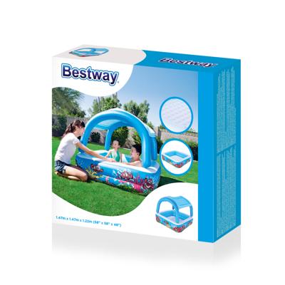 Bestway speelbad met overkapping 140x140x114 cm blauw 52192