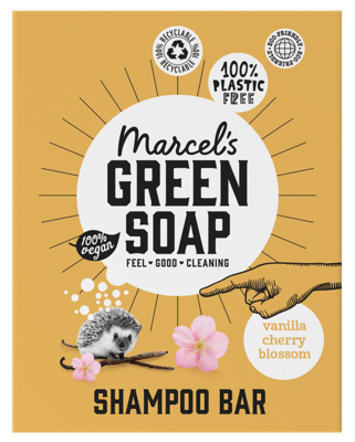 Marcel's Green Soap Shampoo bar vanille & kersenbloesem 90 Gram