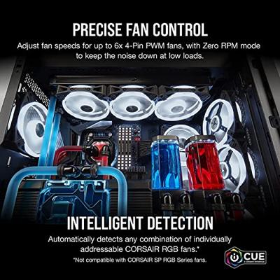 Corsair iCUE Commander CORE XT PC-ventilatorcontroller Aantal kanalen: 6