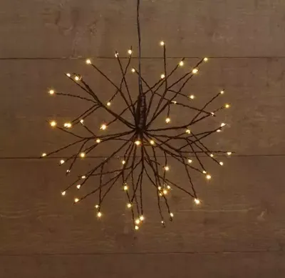 Kerstverlichting Led Ster flash 30cm 63 lampjes - Warm Wit Kerstverlichting Led Ster flash 30cm 63 lampjes - Warm Wit