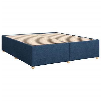 Boxspring met matras stof blauw 80x200 cm