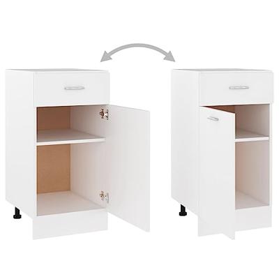 Onderkast met lade Lyon 40x46x81,5 cm bewerkt hout wit