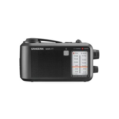 Sangean MMR-77 Outdoorradio VHF (FM), Middengolf Noodradio Handslinger, Spatwaterbestendig, Zaklamp, Oplaadbaar Zwart Sangean MMR-77 Outdoorradio VHF (FM), Middengolf Noodradio Handslinger, Spatwaterbestendig, Zaklamp, Oplaadbaar Zwart