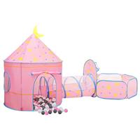 VidaXL Kinderspeeltent met 250 ballen 301x120x128 cm roze - thumbnail