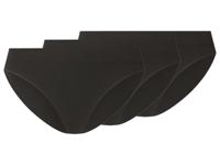 esmara Set van 3 geribde dames onderbroeken (Zwart, M (40/42)) - thumbnail