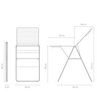 Brabantia HangOn Droogrek 20 m Droogruimte Mat Zwart - thumbnail