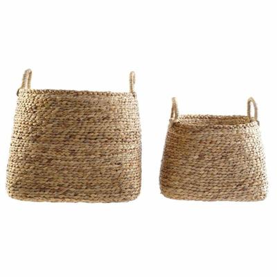 Mandenset DKD Home Decor 44 x 44 x 45 cm Natuurlijk Bruin Boho