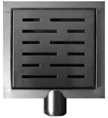 RVS Doucheput 15x15cm met Flens / 3de Generatie