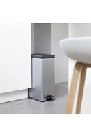 Curver decobin slimbin pedaalemmer 40 liter rechthoekig zilver metallic - thumbnail