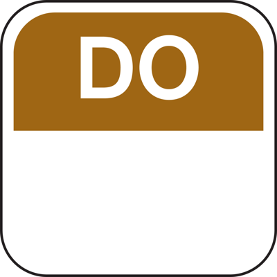 Label | Daglabel do | papier | 19x19mm | bruin Label | Daglabel do | papier | 19x19mm | bruin