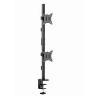Verstelbare verticale monitorarm voor 2 monitors, 17”-32” - thumbnail