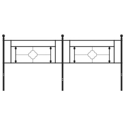 Hoofdbord 193 cm metaal zwart Hoofdbord 193 cm metaal zwart
