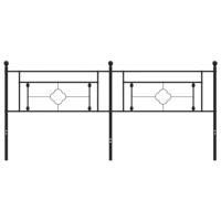 Hoofdbord 193 cm metaal zwart - thumbnail