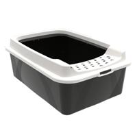 Rotho Eco Bonnie Kattenbak met Boveningang M Zwart/Zand - thumbnail