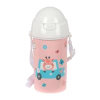 Waterfles Safta Jirafa Koraal PVC 500 ml - thumbnail