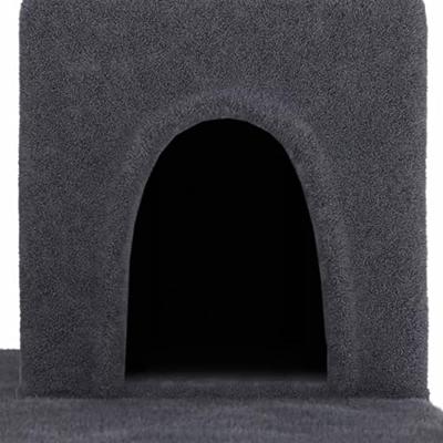 VidaXL Kattenmeubel met sisal krabpalen 154 cm donkergrijs
