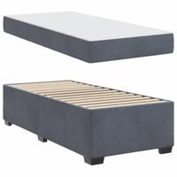 Bedframe met matras met matras Donkergrijs 90 x 200 cm Fluweel - thumbnail