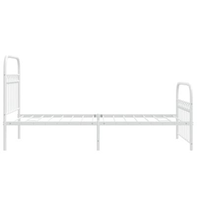Bedframe met hoofd- en voeteneinde metaal wit 90x200 cm