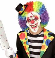 Halfgezicht masker killer clown - thumbnail