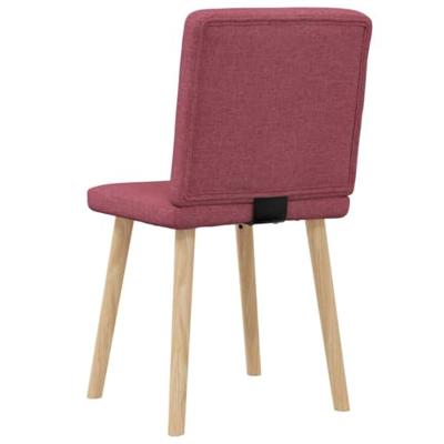 Eetkamerstoelen 2 st stof wijnrood Eetkamerstoelen 2 st stof wijnrood