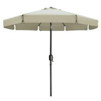 Marbueno Parasol Staal 8 Spaken D270 cm Polyester Beige Tuin, Zwembad, Terras 10488 - thumbnail