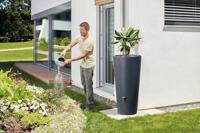 Vaso design regenton antraciet 220 liter met plantenbak - thumbnail