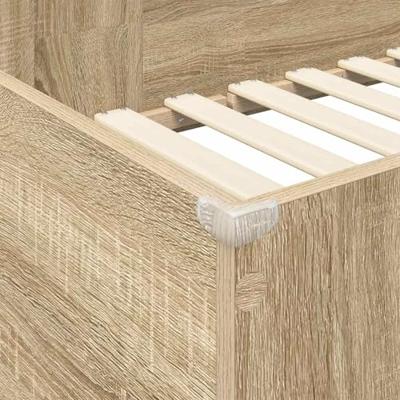 Loft Bedframe met Bureau Sonoma Eiken 90 x 200 cm Bewerkt hout