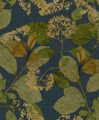 Decoprint Herbarium Behang met bladeren en bloemen - HE27233