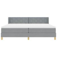 Boxspringbed met Matras Lichtgrijs 200 x 200 cm Stof - thumbnail