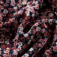 Kindershirt met lange mouwen bloemenprint 104 donkerroze - thumbnail