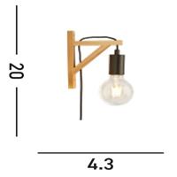 Searchlight Wandlamp HoutWoody - EU95042BR - thumbnail