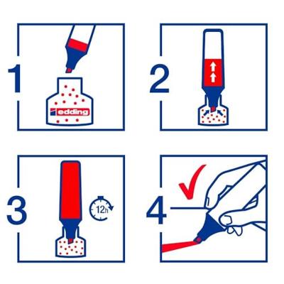 Edding markeerstift 345 geel, doos van 10 stuks Edding markeerstift 345 geel, doos van 10 stuks