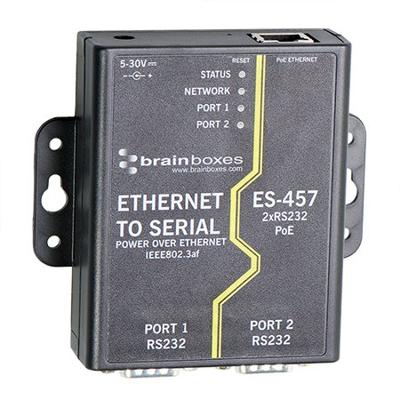 Brainboxes Apparaatserver - 2 poorten - 10 MB LAN, 100 MB LAN, RS-232 (ES-457)